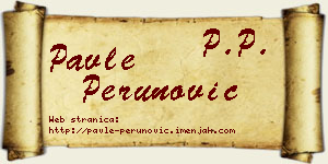 Pavle Perunović vizit kartica